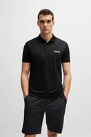 Degradé-jacquard polo shirt with contrast logo