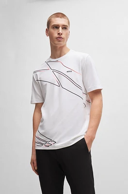 Camiseta regular fit de algodón con ilustración temporada