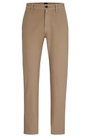 Tapered-fit trousers honeycomb-structured stretch cotton