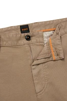 Tapered-fit trousers honeycomb-structured stretch cotton