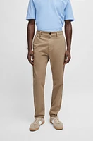 Tapered-fit trousers honeycomb-structured stretch cotton