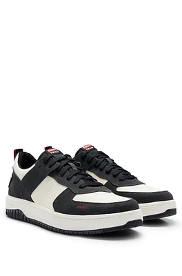 Low-top trainers faux leather and suede