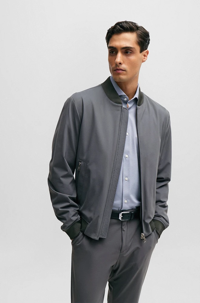 Slim-fit jacket crease-resistant jersey