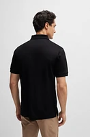 Mercerized-cotton slim-fit polo shirt with zip neck