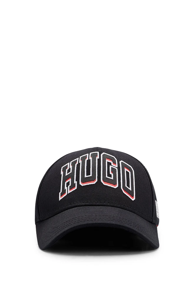 Cotton-twill cap with embroidered logo