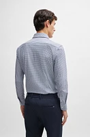 Slim-fit shirt printed performance-stretch material