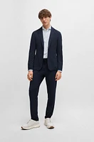 Slim-fit shirt printed performance-stretch fabric