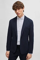 Slim-fit shirt printed performance-stretch fabric