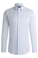 Slim-fit shirt striped performance-stretch material