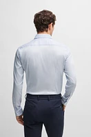 Slim-fit shirt striped performance-stretch material