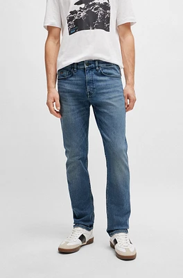 Slim-fit jeans mid-blue soft stretch denim