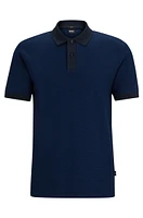 Polo slim fit de algodón mercerizado en dos tonos