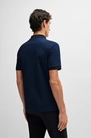 Polo slim fit de algodón mercerizado en dos tonos