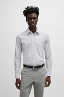 Slim-fit shirt printed performance-stretch jersey