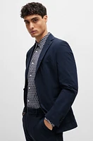 Slim-fit shirt printed performance-stretch material