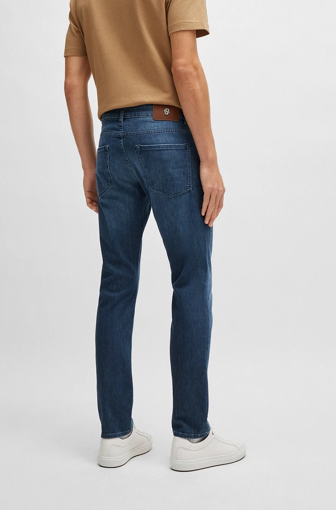 Vaqueros slim fit de cómodo tejido vaquero elástico azul