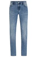 Slim-fit jeans blue cashmere-touch denim