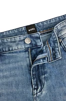 Slim-fit jeans blue cashmere-touch denim