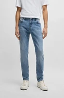 Slim-fit jeans blue cashmere-touch denim