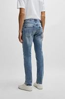 Slim-fit jeans blue cashmere-touch denim