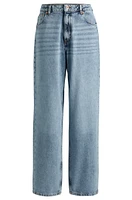 Relaxed-fit jeans bright-blue cotton denim