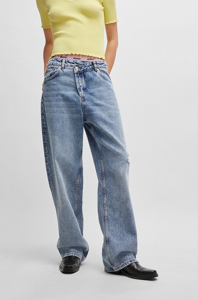 Relaxed-fit jeans quartz-blue denim