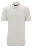 Regular-fit polo shirt silk and cotton