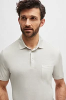 Regular-fit polo shirt silk and cotton