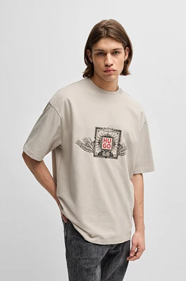 Camiseta de punto algodón con bordado y diseño temporada