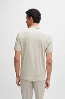 Regular-fit polo shirt cotton and silk