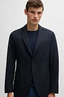 Slim-fit jacket wrinkle-resistant mesh