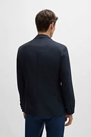 Slim-fit jacket wrinkle-resistant mesh