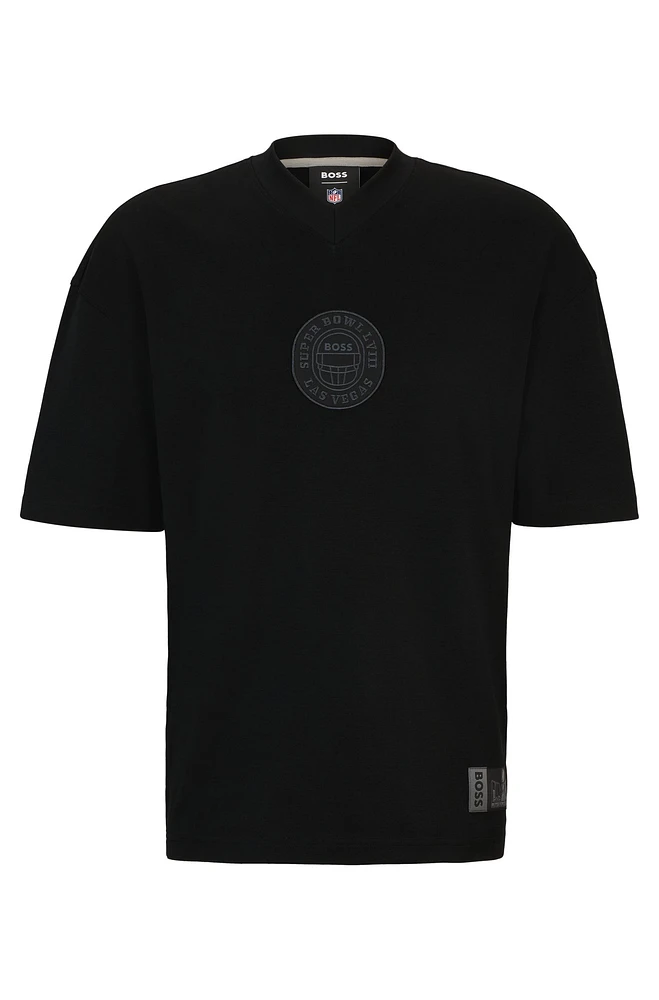 Camiseta BOSS x NFL de algodón interlock con ilustración estampada
