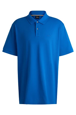 Cotton-piqué polo shirt with logo detail