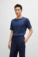 Regular-fit T-shirt linen and silk