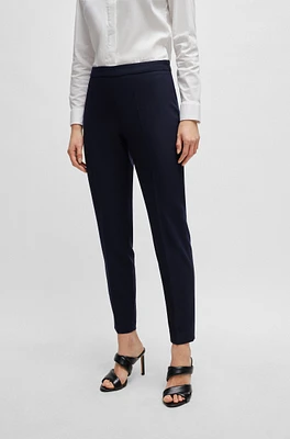 Regular-fit trousers micro-patterned super-stretch fabric