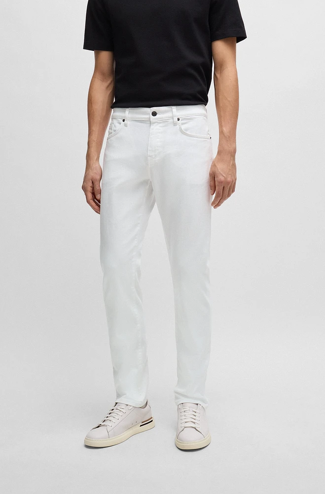 Slim-fit jeans white cashmere-touch denim