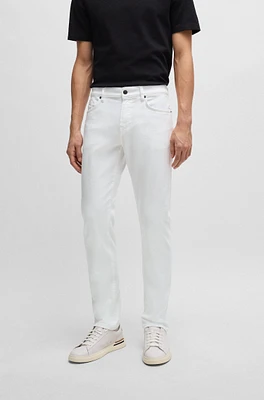 Slim-fit jeans white cashmere-touch denim