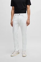 Slim-fit jeans white cashmere-touch denim