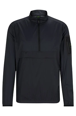 Water-repellent regular-fit windbreaker ripstop fabric