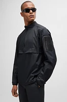 Water-repellent regular-fit windbreaker ripstop fabric