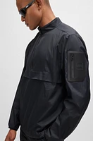 Water-repellent regular-fit windbreaker ripstop fabric