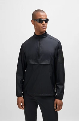 Water-repellent regular-fit windbreaker ripstop fabric