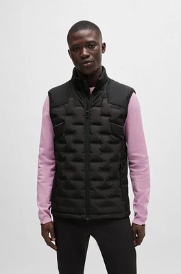 Water-repellent gilet with quilting