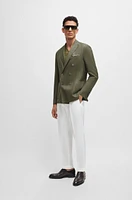 Slim-fit jacket wool, silk and linen