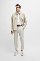 BOSS - Regular-fit shirt metis suede Light Beige