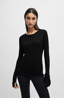 Naomi x BOSS ribbed long-sleeve top