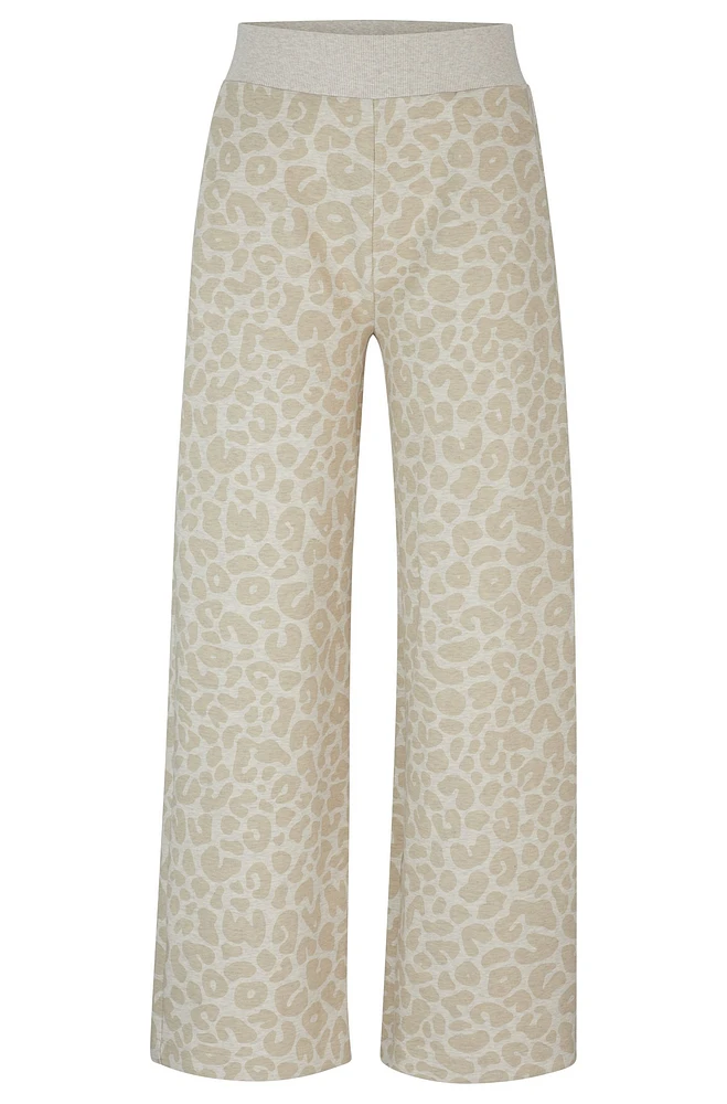 Pantalones de chándal NAOMI x BOSS algodón con estampado leopardo