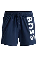 Contrast-logo swim shorts quick-drying fabric