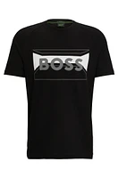 Cotton-blend regular-fit T-shirt with logo artwork